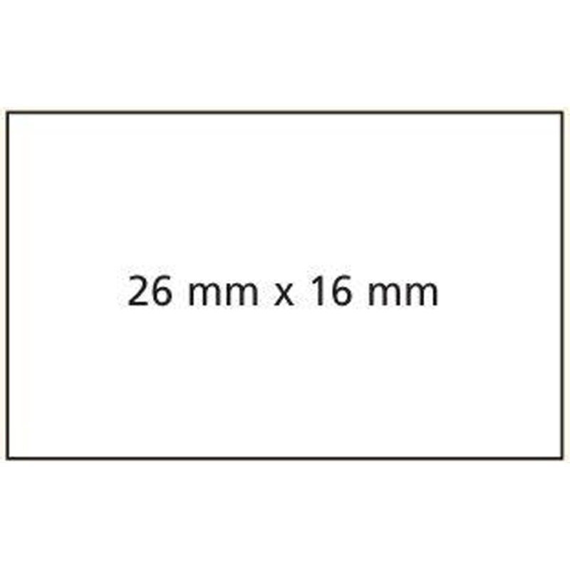 APLI prijsetiketten voor prijstang, 26 × 16 mm, geel, 6000 stuks